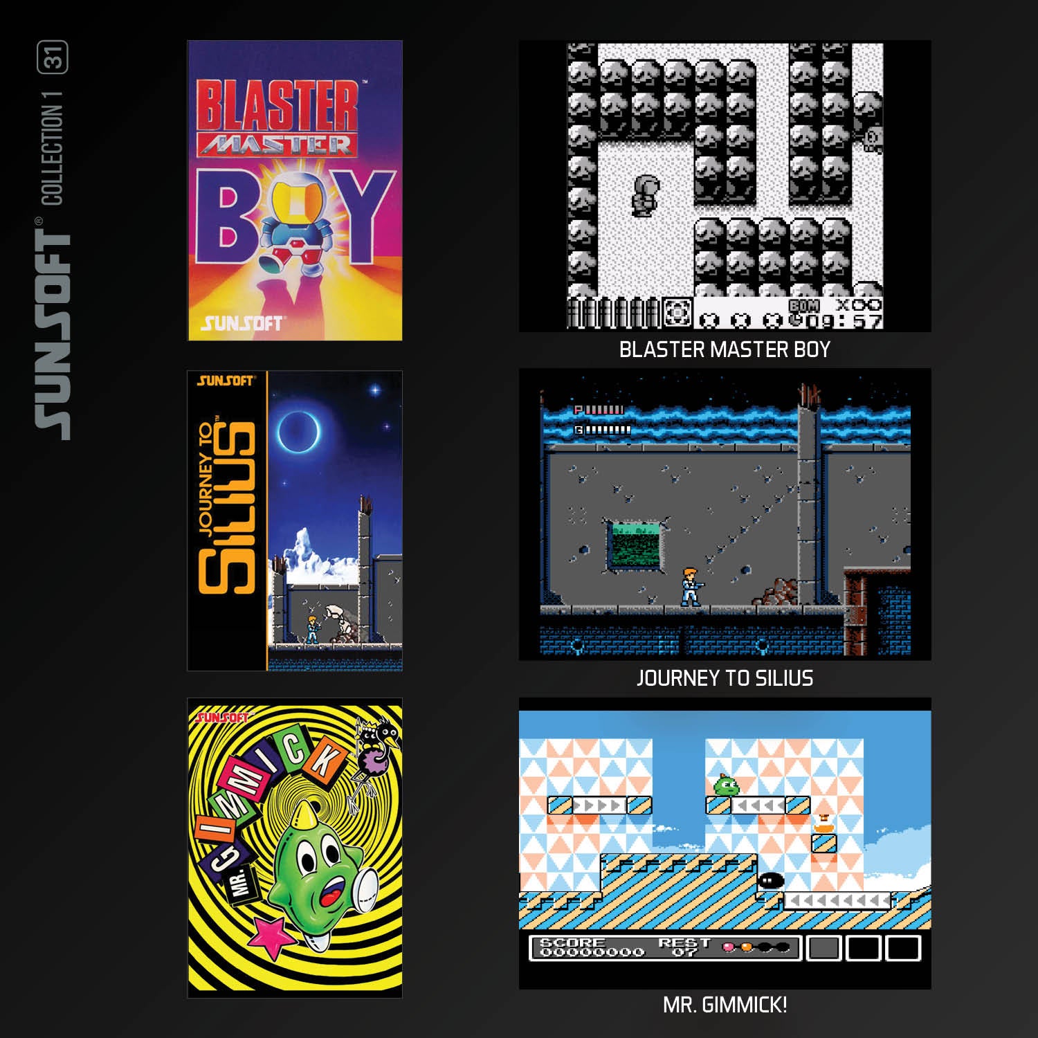 #31 Sunsoft Collection 1 - Evercade Cartridge