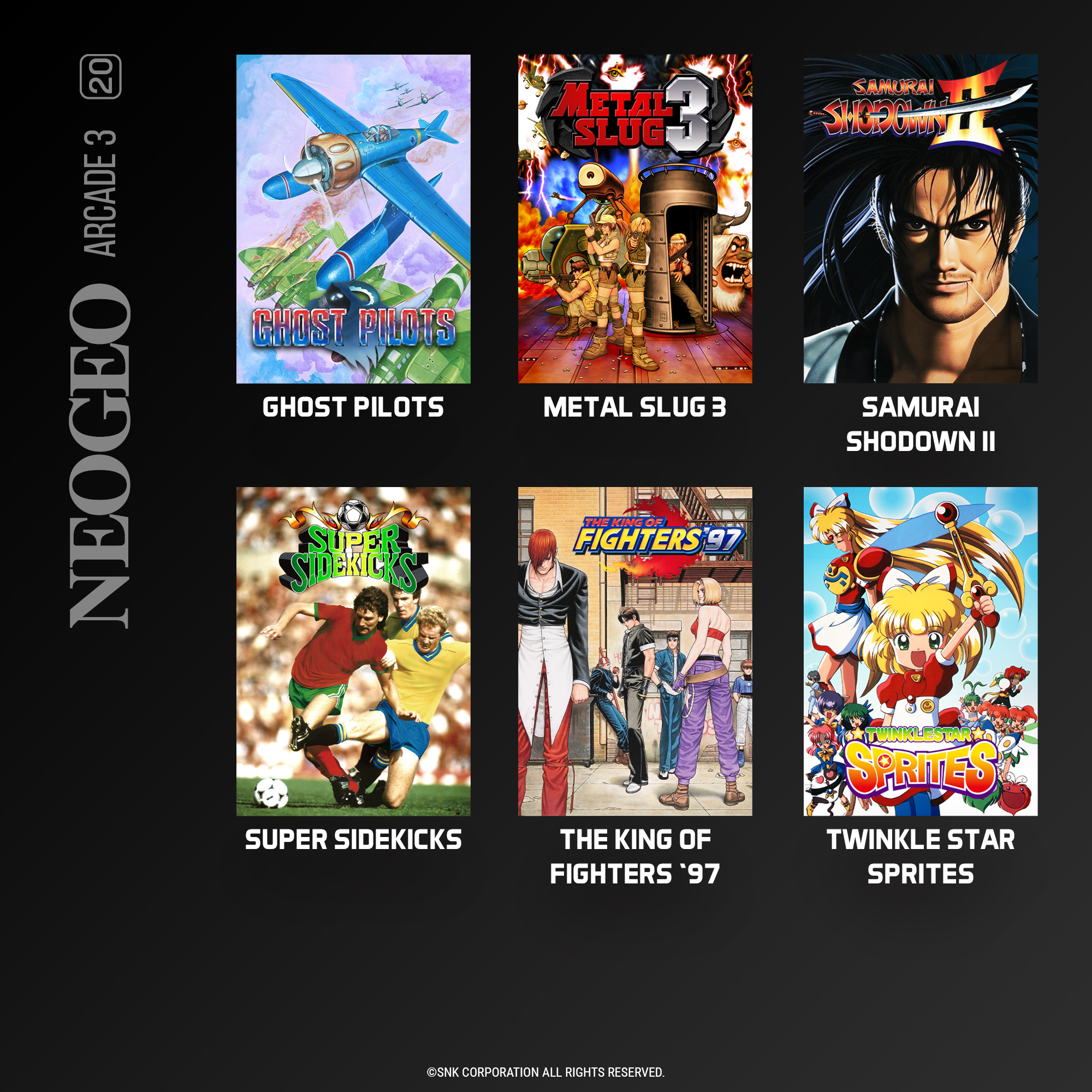 #20 NEOGEO Arcade 3 - Evercade Cartridge