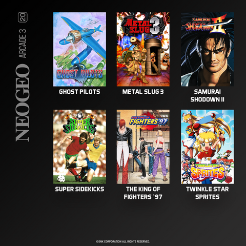 #20 NEOGEO Arcade 3 - Evercade Cartridge