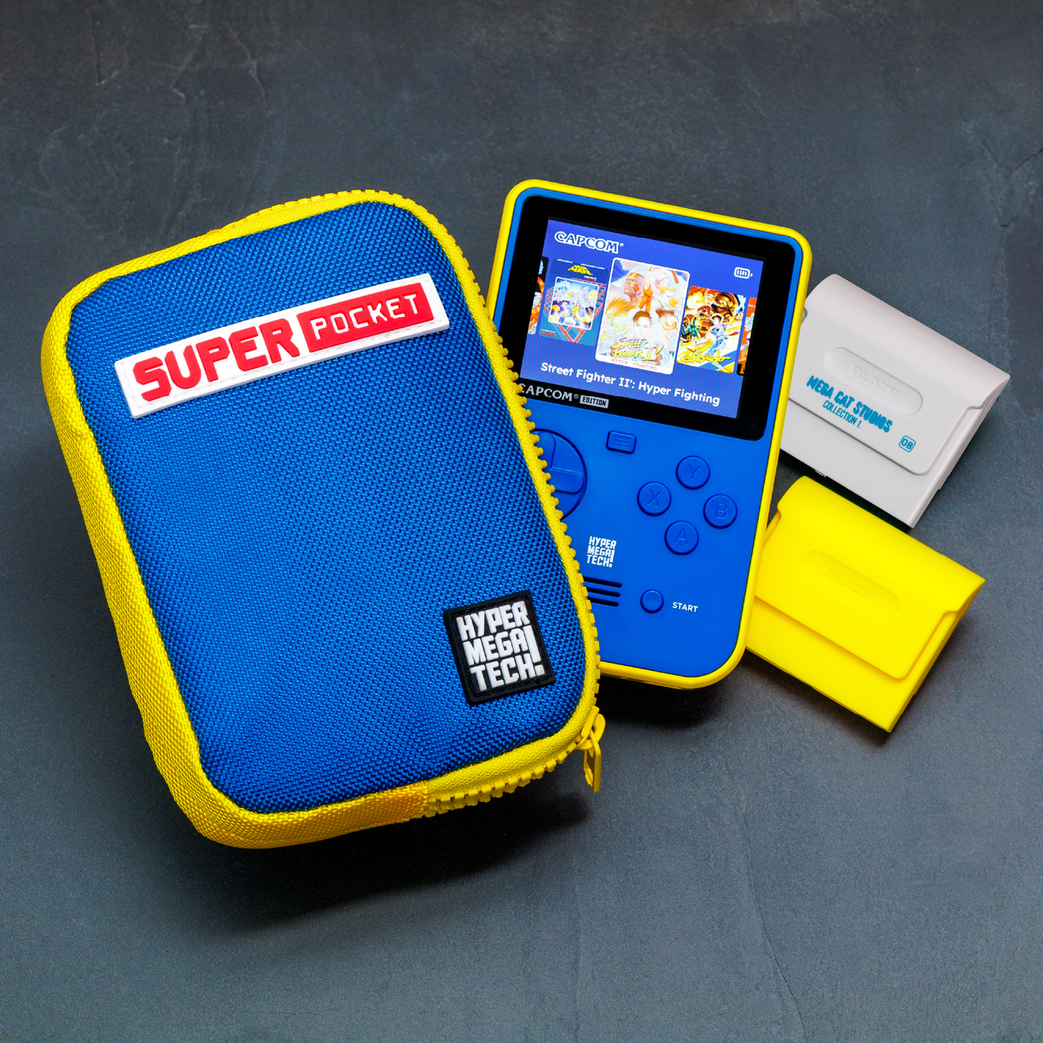 Super Pocket Case Blue/Yellow
