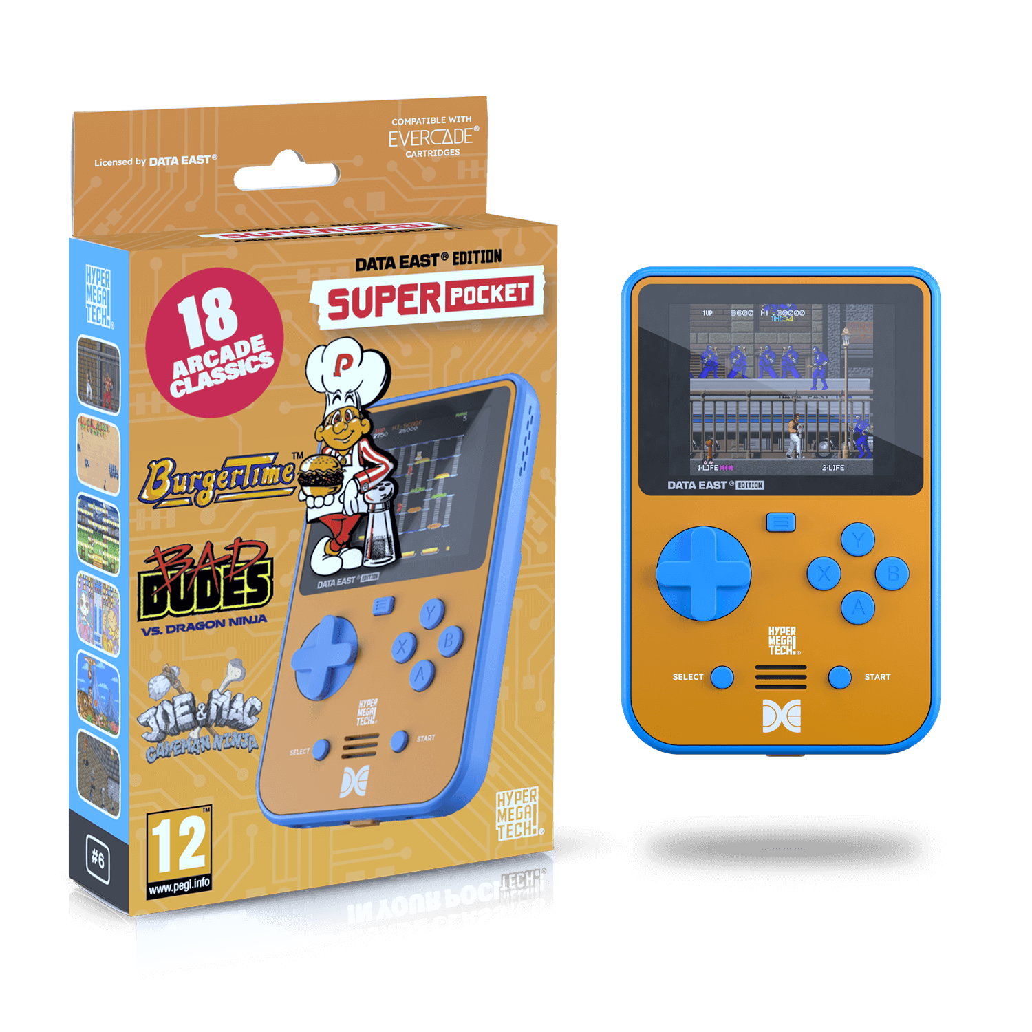 HyperMegaTech! Data East  Super Pocket Case Bundle