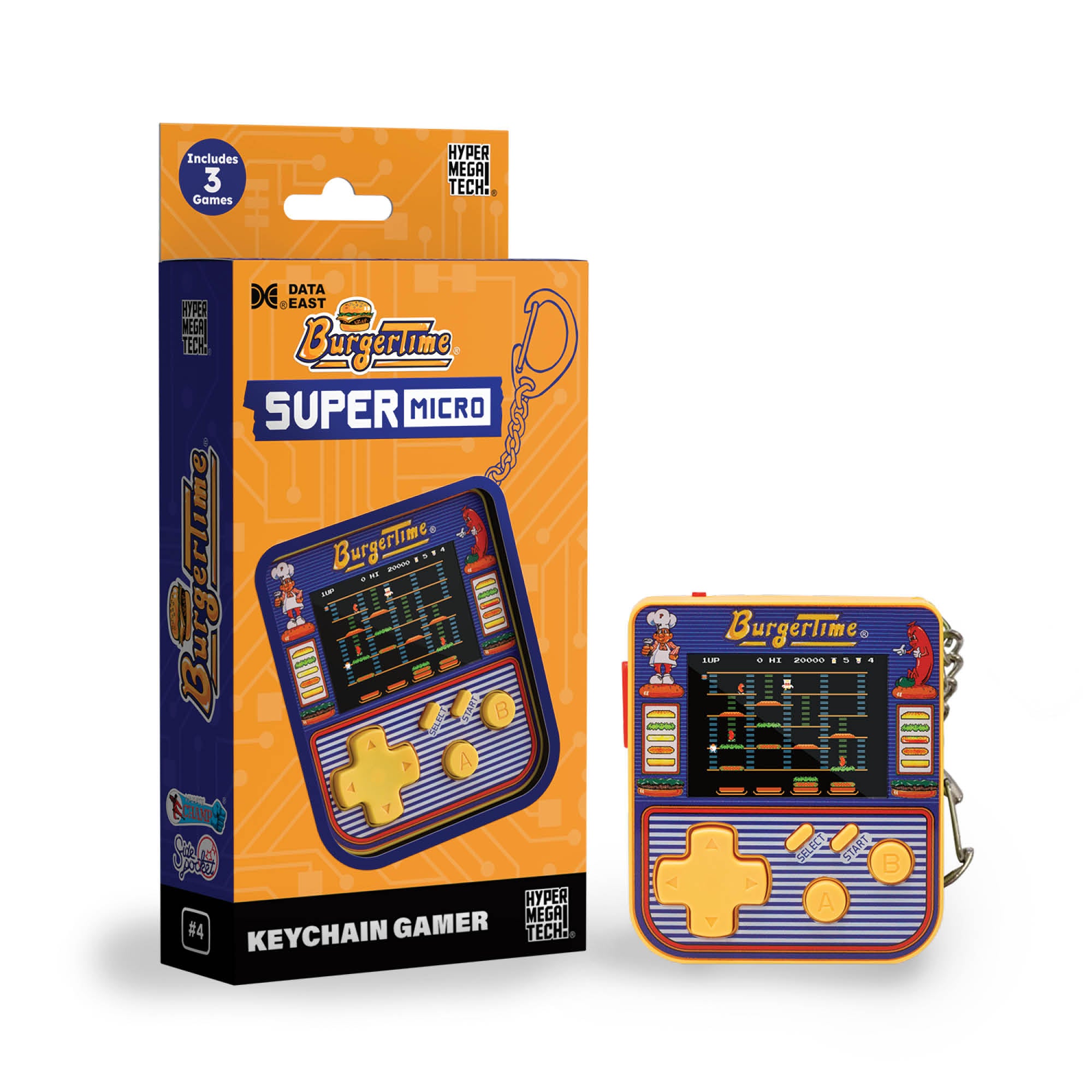 Super Micro Burgertime Keychain Gamer