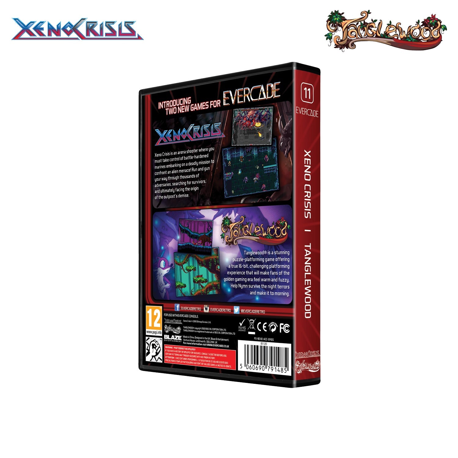 #11 Xeno Crisis & Tanglewood Dual Game - Evercade Cartridge