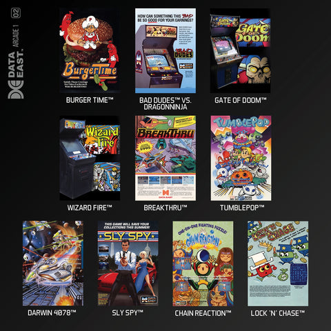 #02 Data East Arcade 1 - Evercade Cartridge