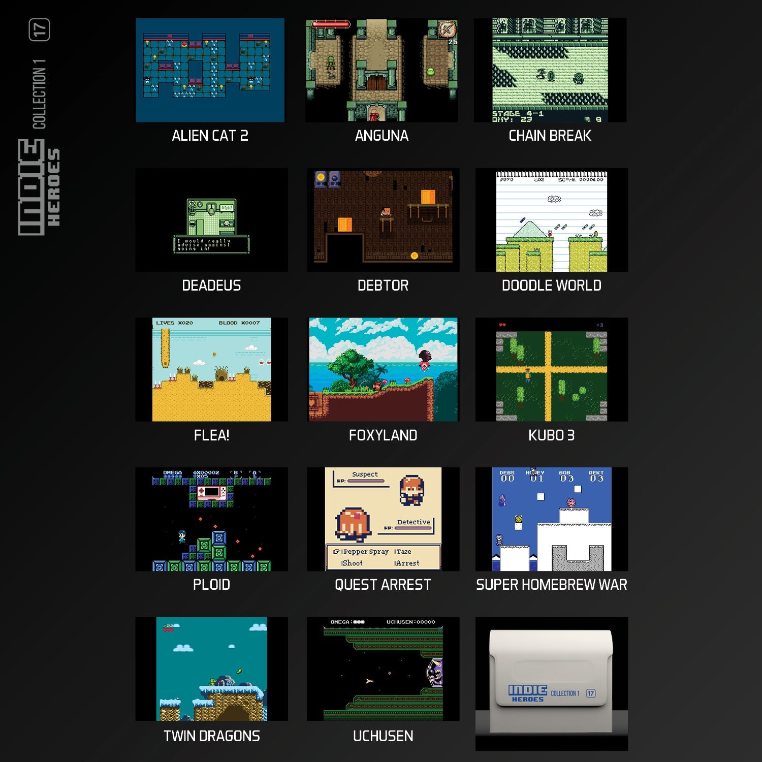 #17 Indie Heroes Collection 1 - Evercade Cartridge