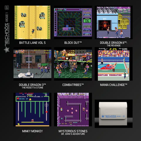 #01 Technos Arcade 1 - Evercade Cartridge